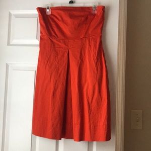 Orange Strapless Dress